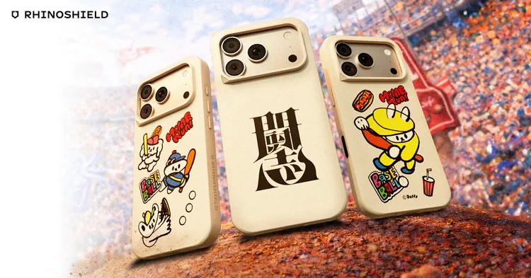 犀牛盾全新上架棒球主題圖款，結合球衣背號、揮棒動作與應援標語等元素。犀牛盾提供