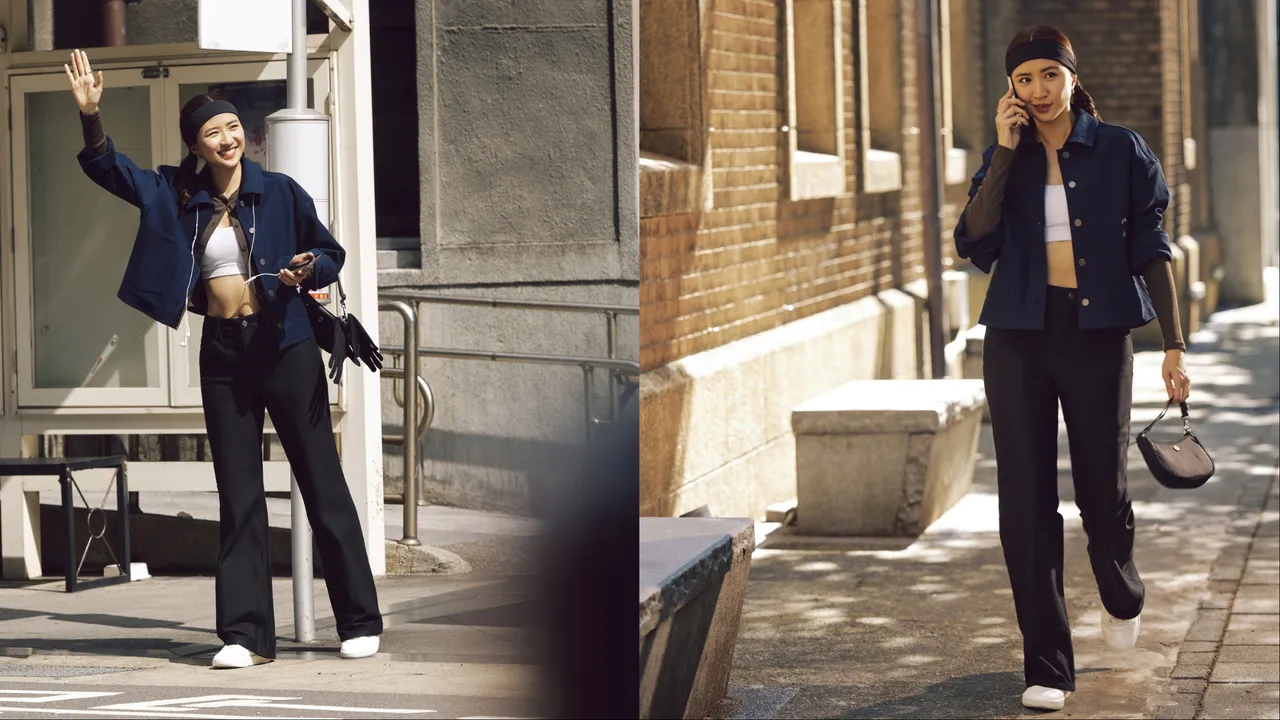 9m88穿著lululemon EasyFive外套4480元、EasyFive中腰直筒長褲5280元、Luxtreme女士訓練頭帶480元、City Essentials迷你單肩包1L 1980元。品牌提供