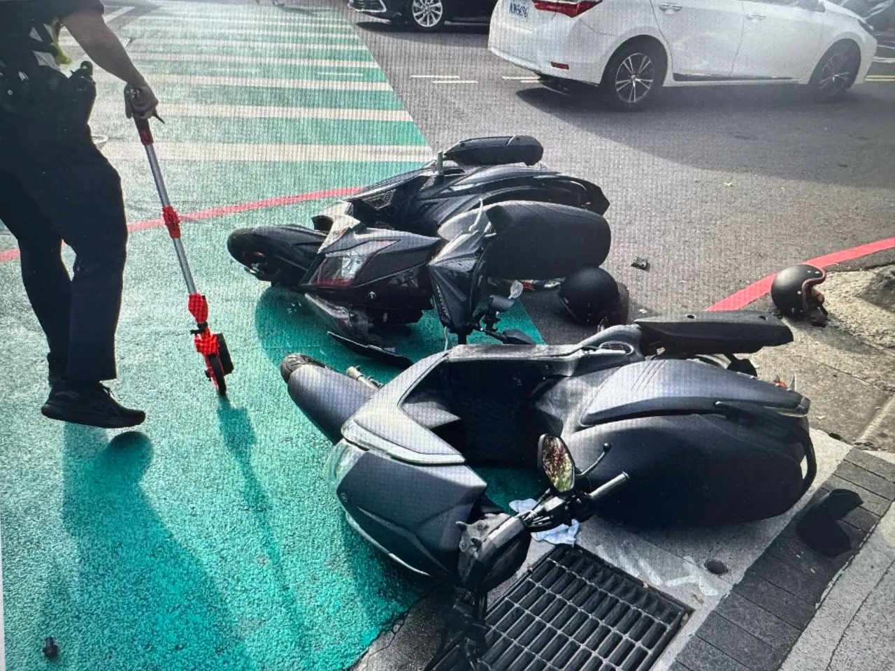 事故現場。桃園警分局提供