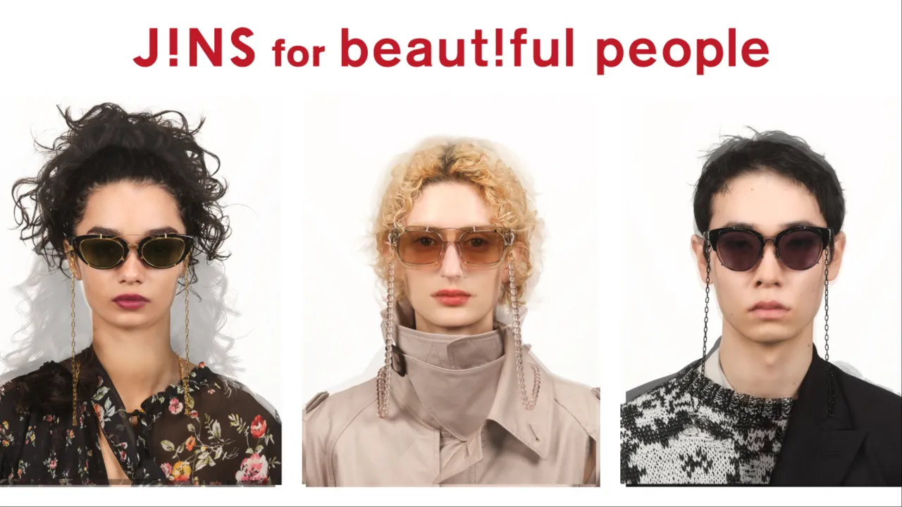 JINS攜手設計師時裝品牌「beautiful people」打造出全新墨鏡系列。品牌提供