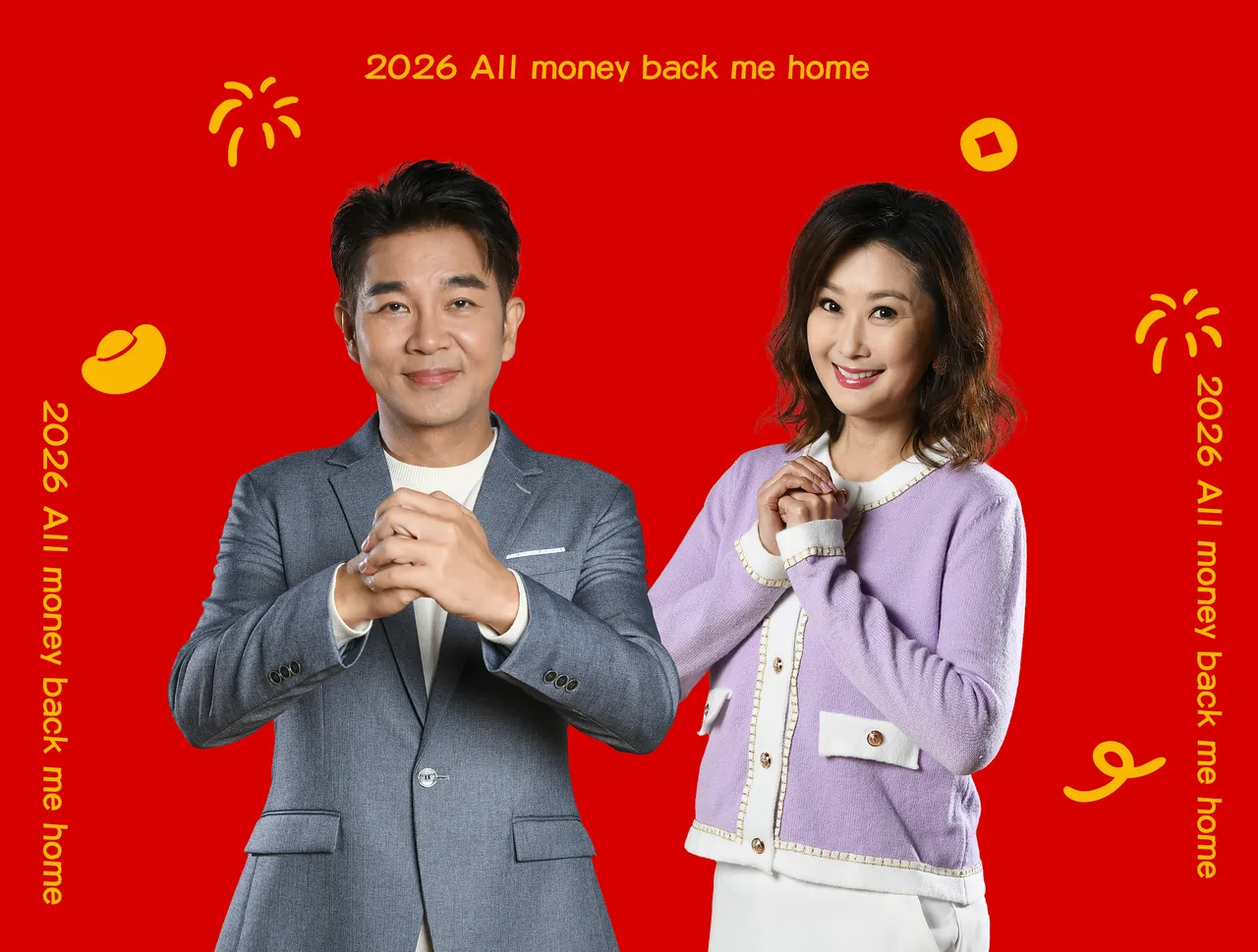 陳珮騏（右）和謝承均分享春節如何度過。三立提供