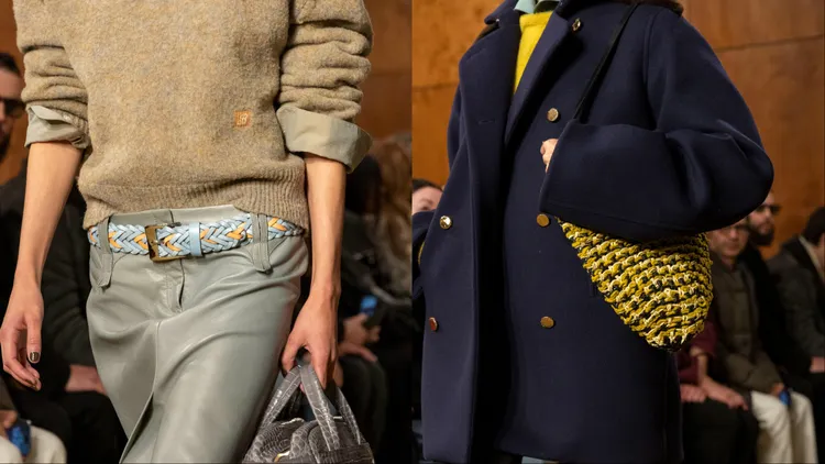 TORY BURCH 2026秋冬系列大量出現編織類配件。品牌提供