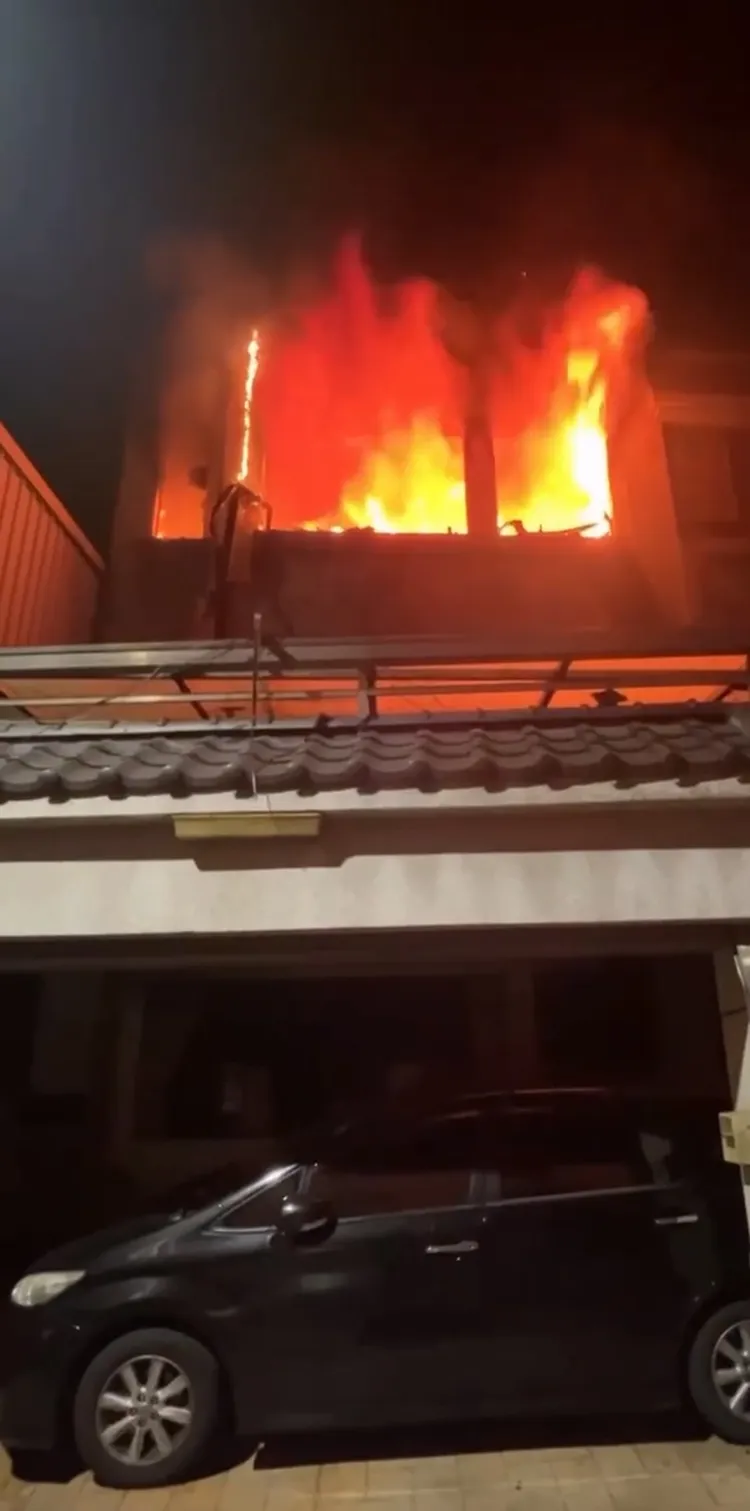 台中東區樂業街民宅火警，造成1死1傷。翻攝畫面