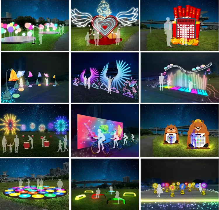 馬力全開燈區。民政局提供