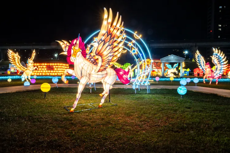 天馬行空燈區。民政局提供