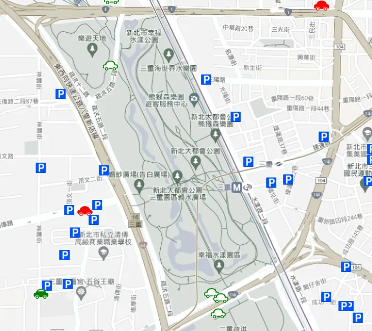停車資訊。翻攝畫面