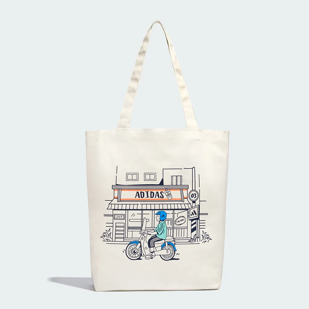 adidas城市插畫系列帆布袋，990元。品牌提供
