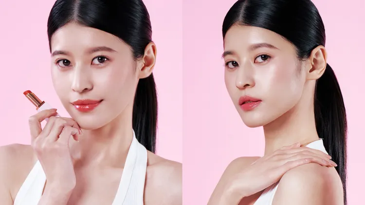 Model示範NARS激情過後嫩唇膏#277（左圖）、#888（右圖）。品牌提供
