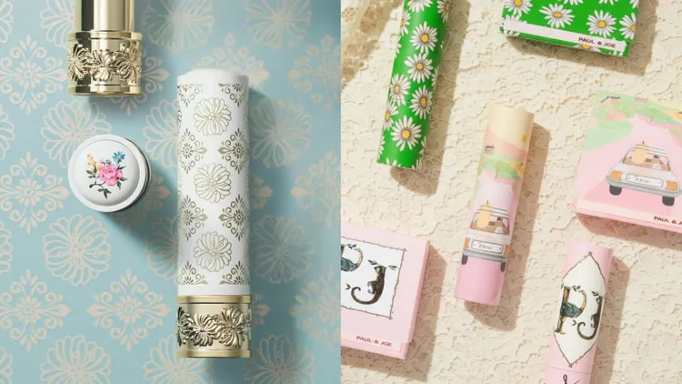 PAUL & JOE奢光金西洋菊唇膏盒（左圖）620元、甜情蜜意限量唇膏盒（右圖）各310元。品牌提供
