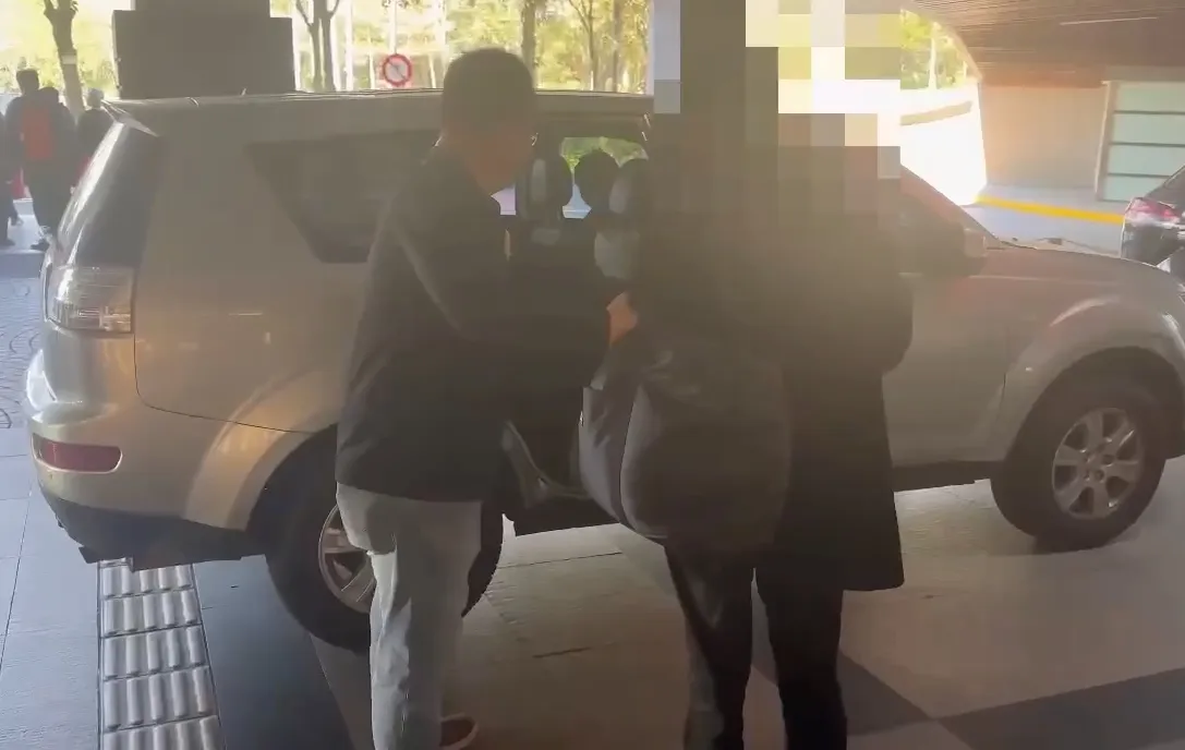 李男於林口遭拘提。翻攝畫面