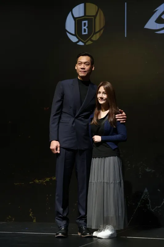 林志傑和老婆。 中央社