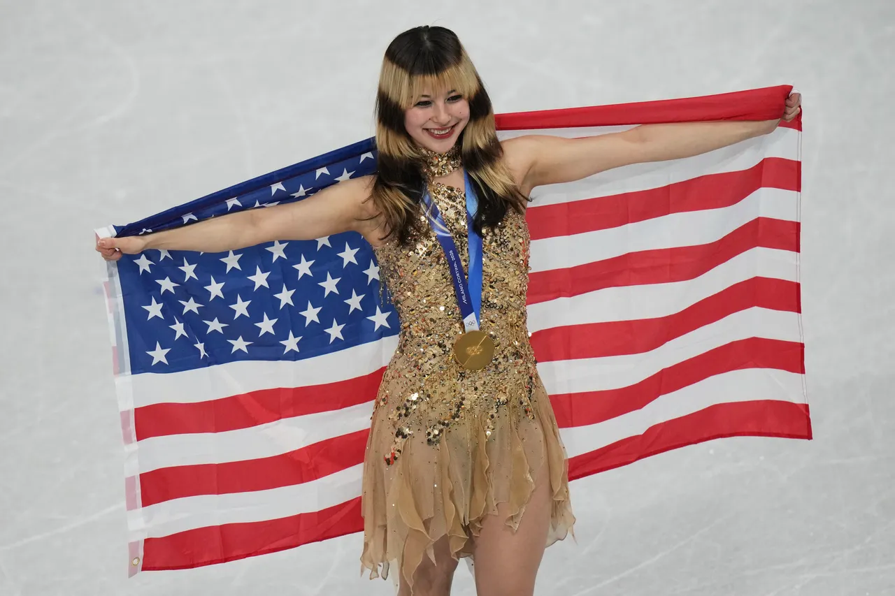 劉美賢獲得女子冰上花式金牌。美聯社