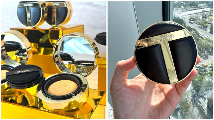 TOM FORD立體光影水光氣墊粉餅（1盒1蕊，3000元。張家玲攝