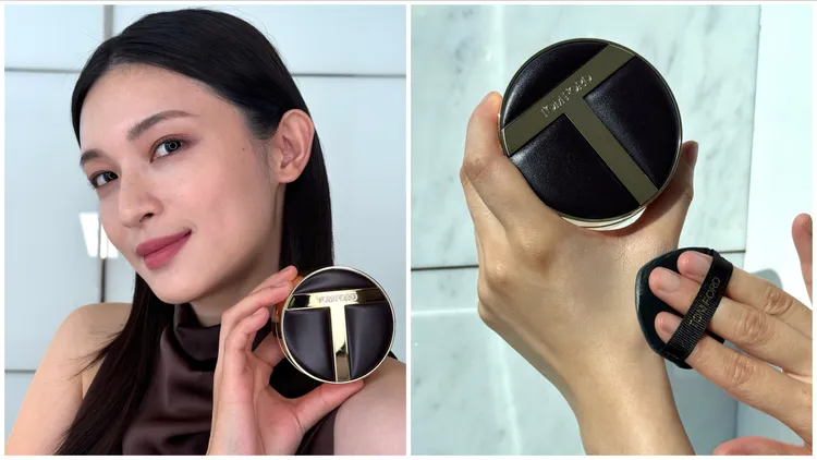 TOM FORD立體光影水光氣墊粉餅（1盒1蕊，3000元。張家玲攝