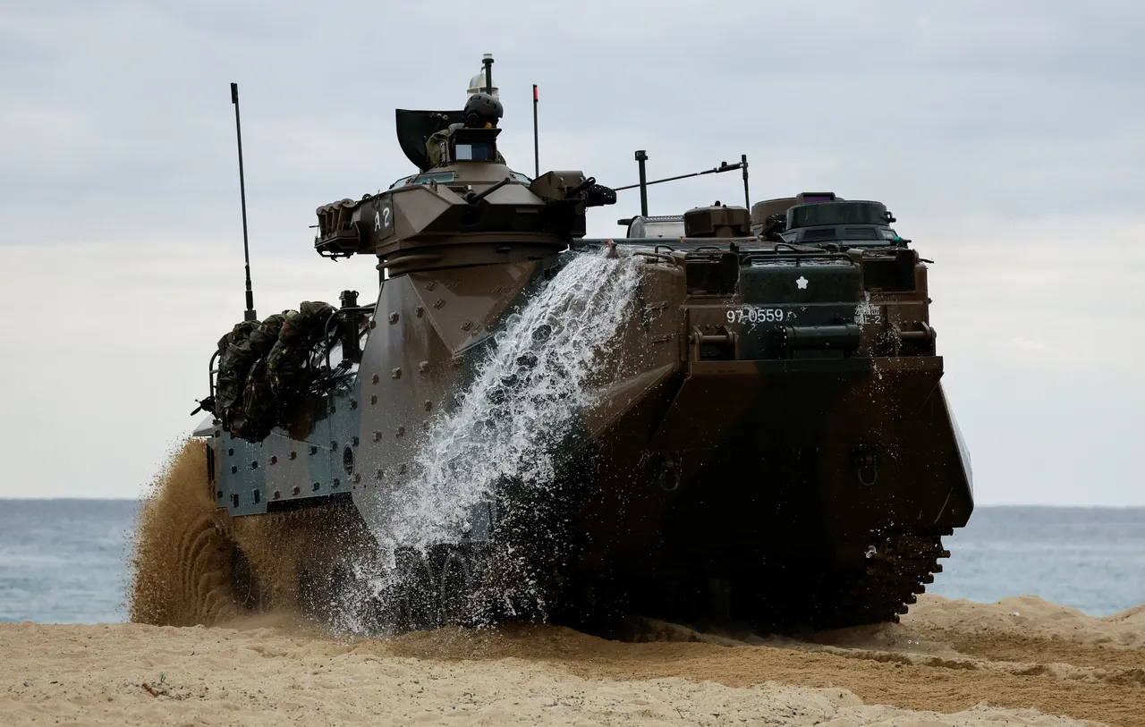 演習項目包括美日聯合兩棲登陸。路透社資料照片