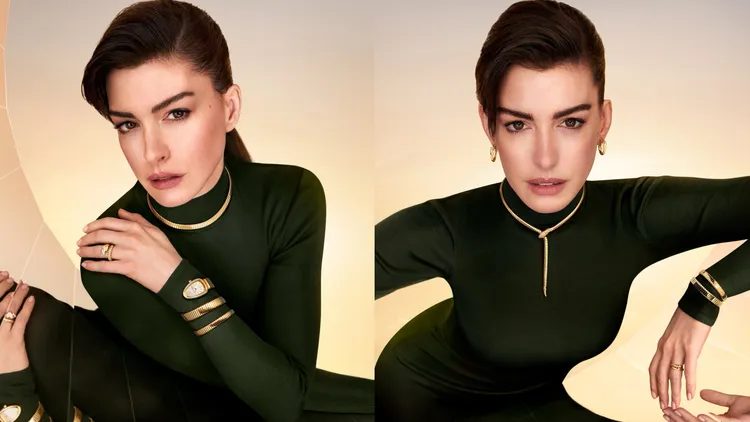 安海瑟薇為寶格麗Serpenti系列拍攝形象廣告。品牌提供
