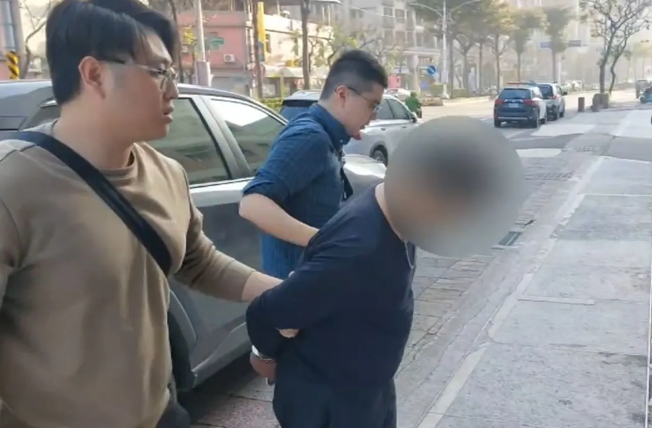 警方逮捕林男送辦。翻攝畫面