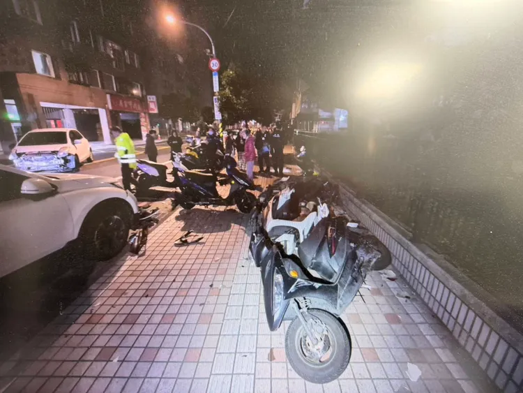 事故現場。桃園警分局提供