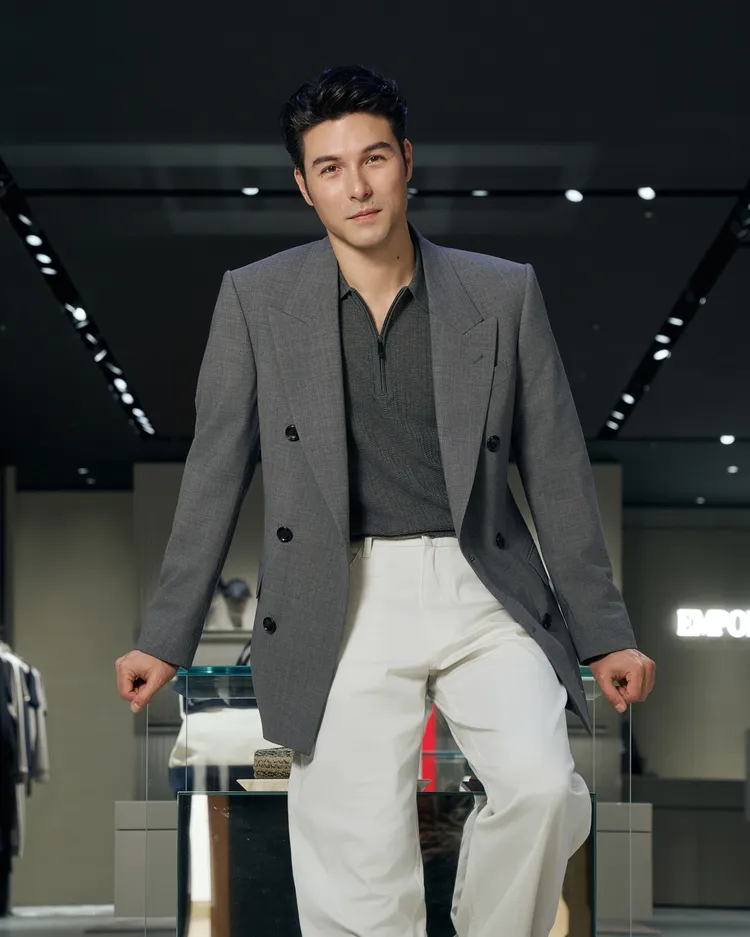 鳳小岳今日出席Emporio Armani微風信義精品店開幕活動。品牌提供