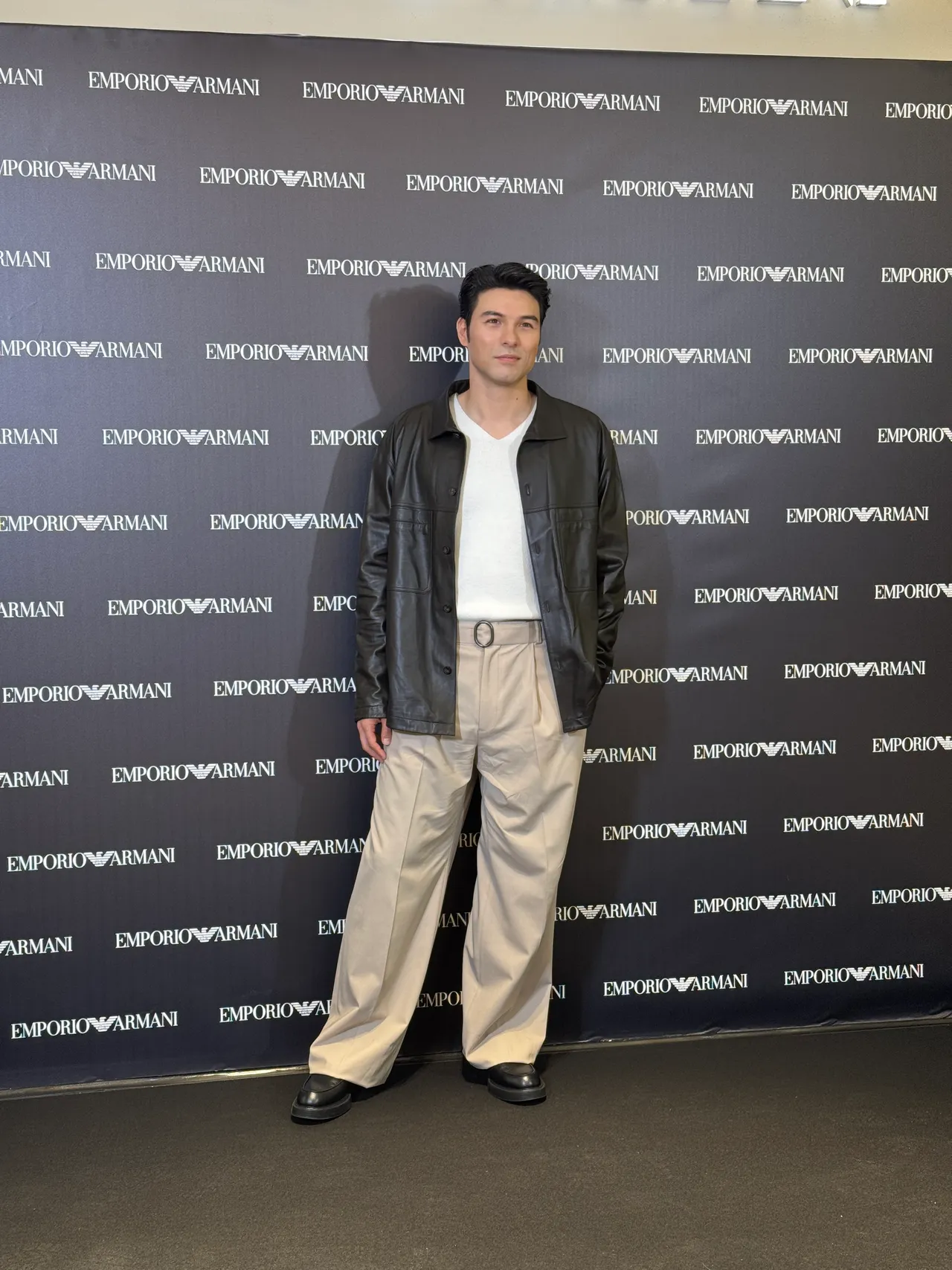 鳳小岳今日出席Emporio Armani微風信義精品店開幕活動。張家玲攝