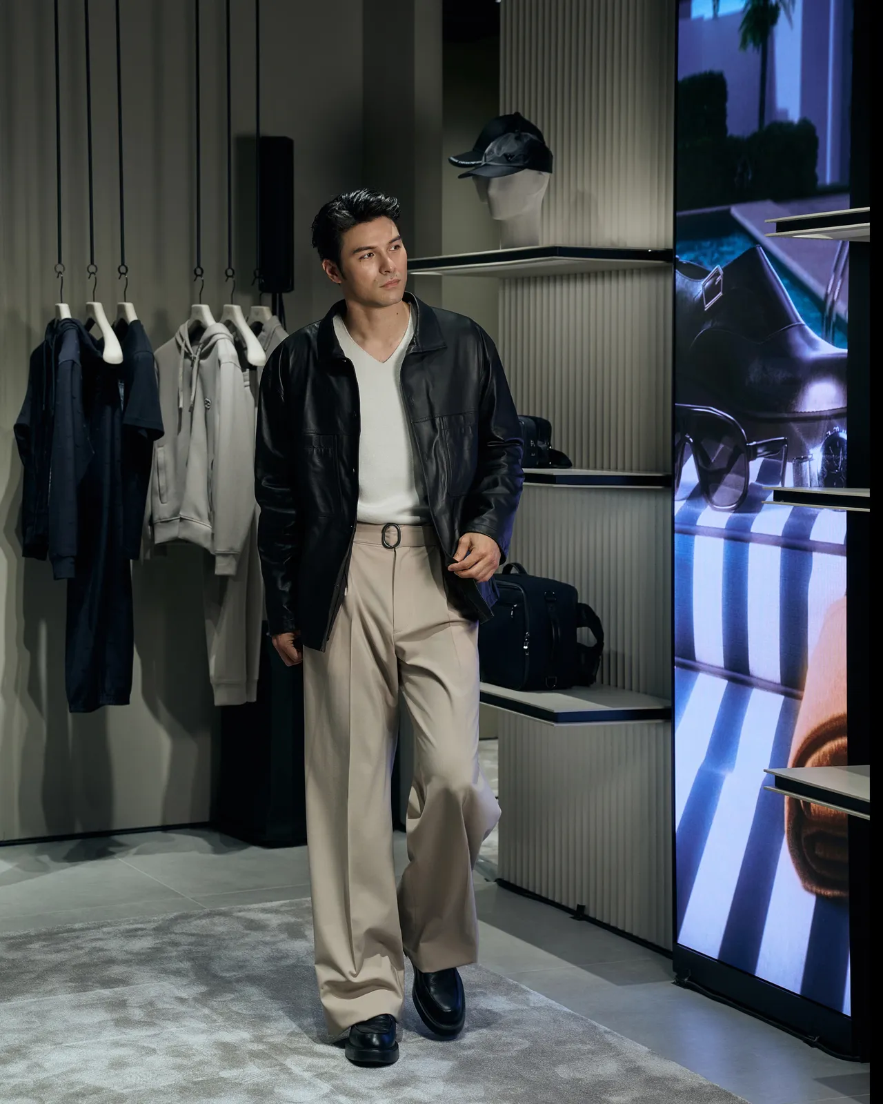 鳳小岳今日出席Emporio Armani微風信義精品店開幕活動。品牌提供