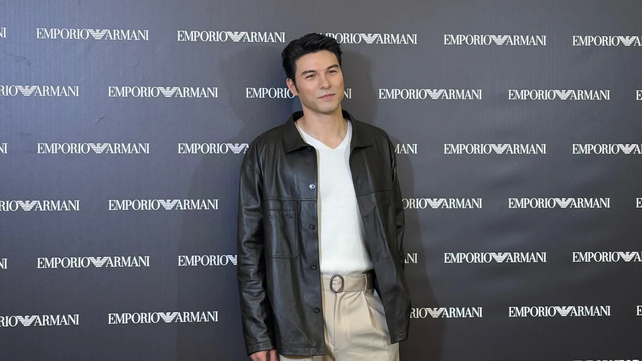 鳳小岳今日出席Emporio Armani微風信義精品店開幕活動。張家玲攝