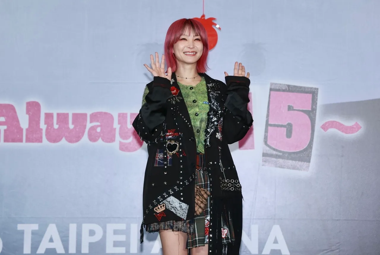 LiSA被昨天台北車站的粉絲人數嚇到。莊宗達攝