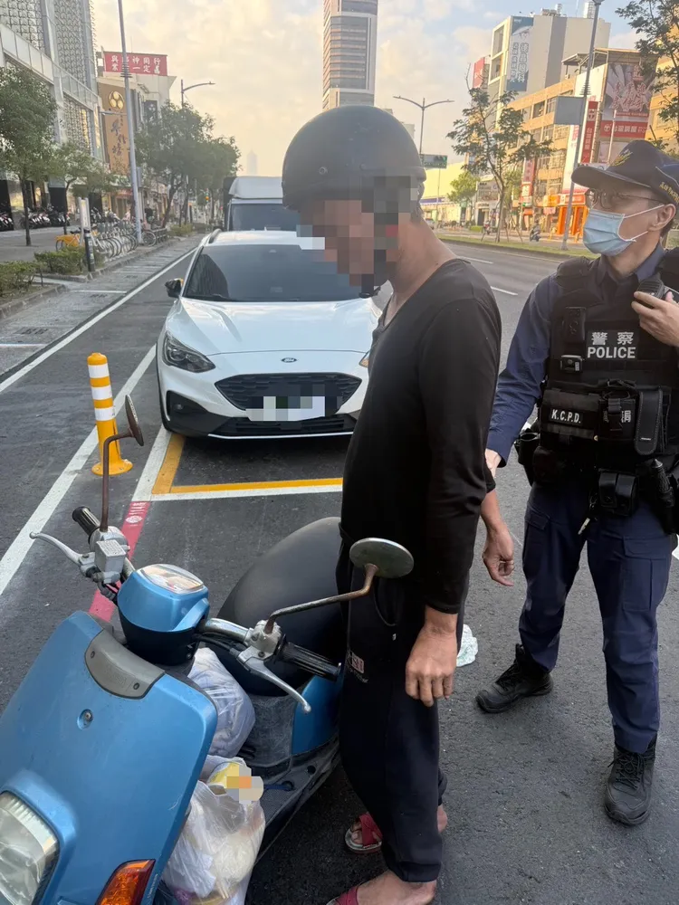 偷車嫌犯被捕時還渾身酒氣。翻攝畫面