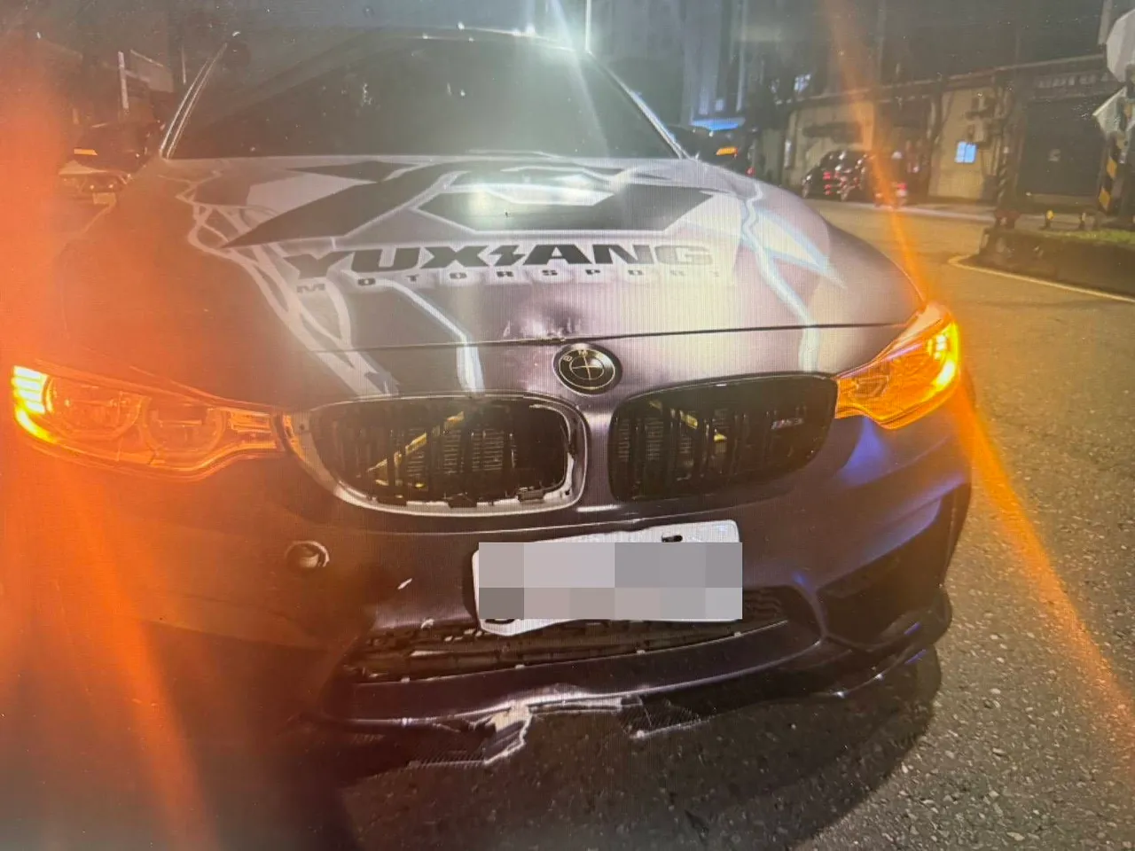 肇事BMW小客車。蘆竹警分局提供