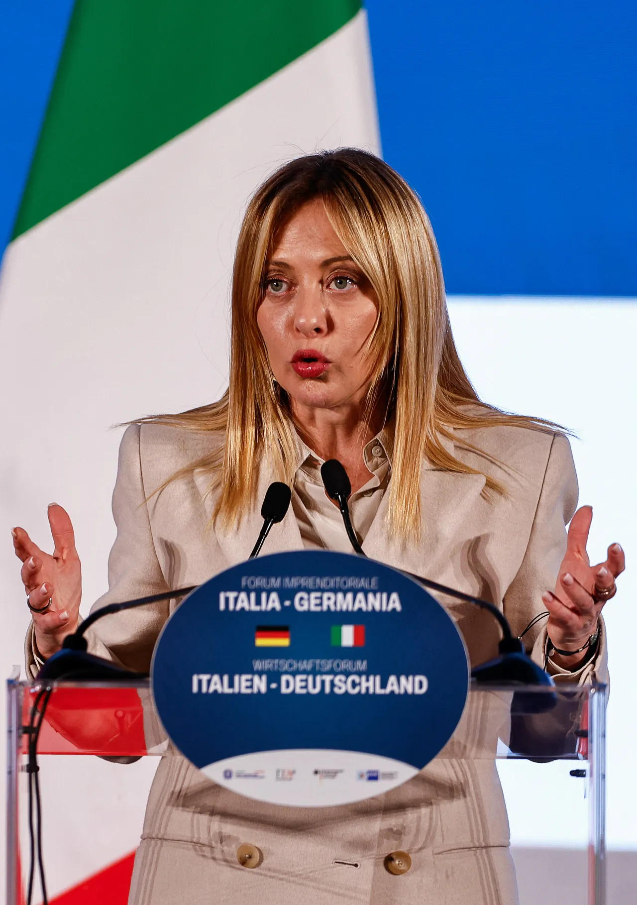 義大利總理梅洛尼。路透社