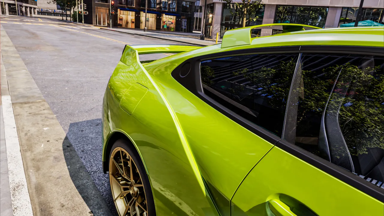 3M車身改色膜2080高亮系列高亮酸檸黃(HG65) 。3M提供