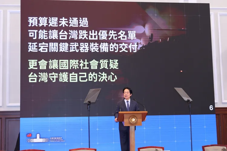 賴清德說明，美國等主要軍備供應國，當前產能早已經排滿。莊宗達攝