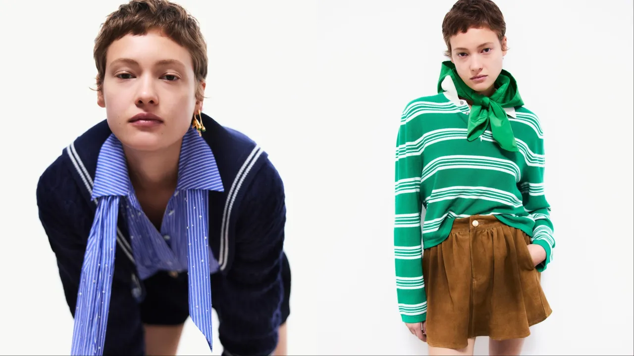 率性工裝剪裁與學院風元素的搭配，勾勒出女性自信輪廓。品牌提供