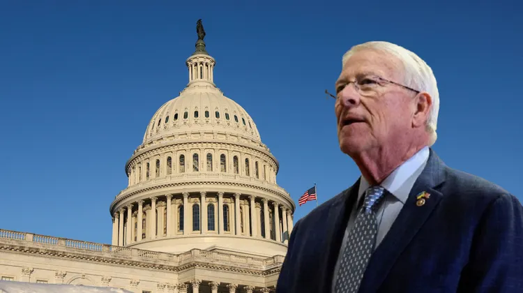 美國參議院軍委會主席韋克爾對在野黨杯葛國防條例感到失望。合成畫面。路透社