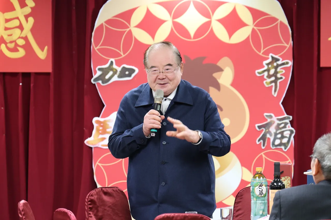 國民黨副主席李乾龍4日出席國民黨尾牙。莊宗達攝