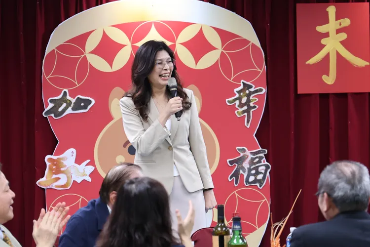 國民黨主席鄭麗文4日出席國民黨尾牙。莊宗達攝