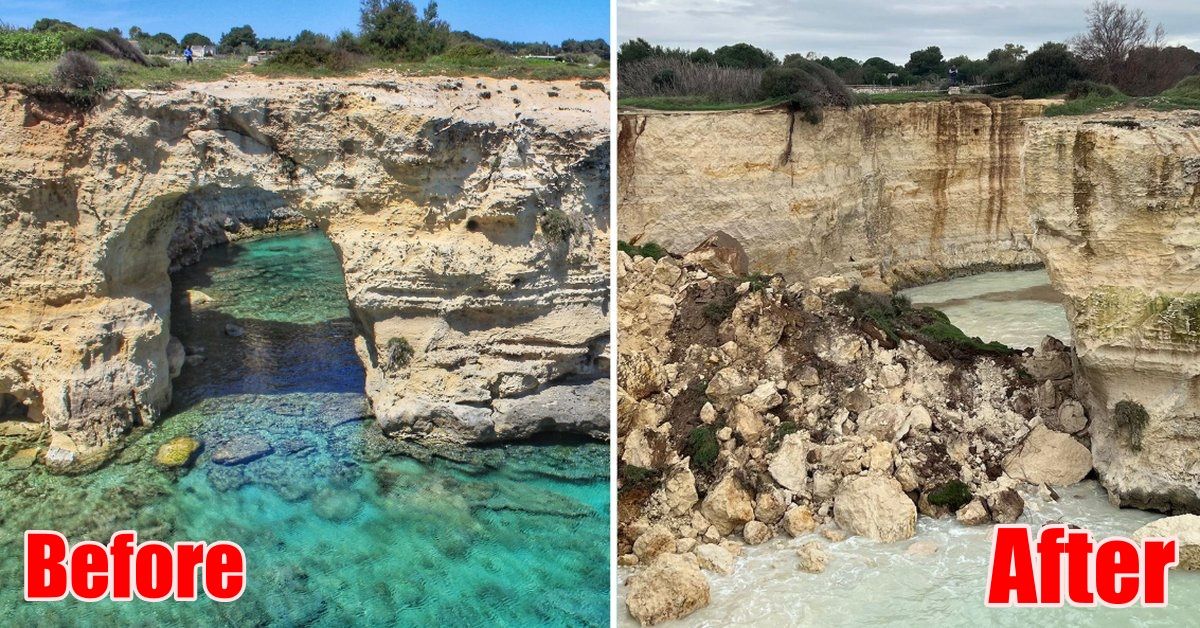 義大利「戀人拱門」情人節崩塌! 永恆之愛成瓦礫