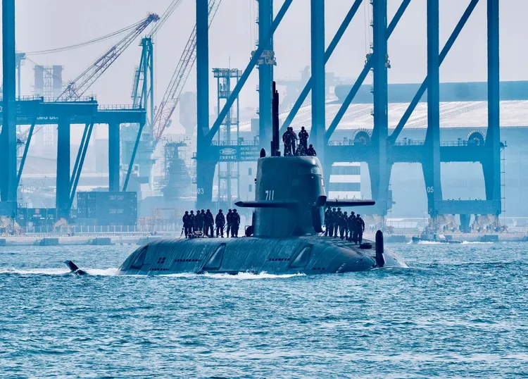 國造潛艦原型艦「海鯤號」完成下潛測試。台船提供