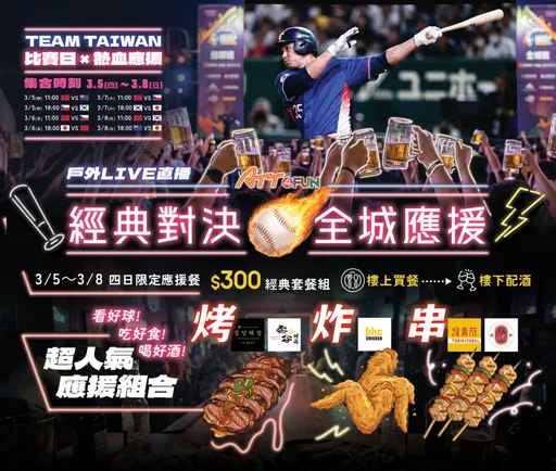 冠軍感動重現 WBC開打 ATT 4 FUN千人巨幕應援派對登場