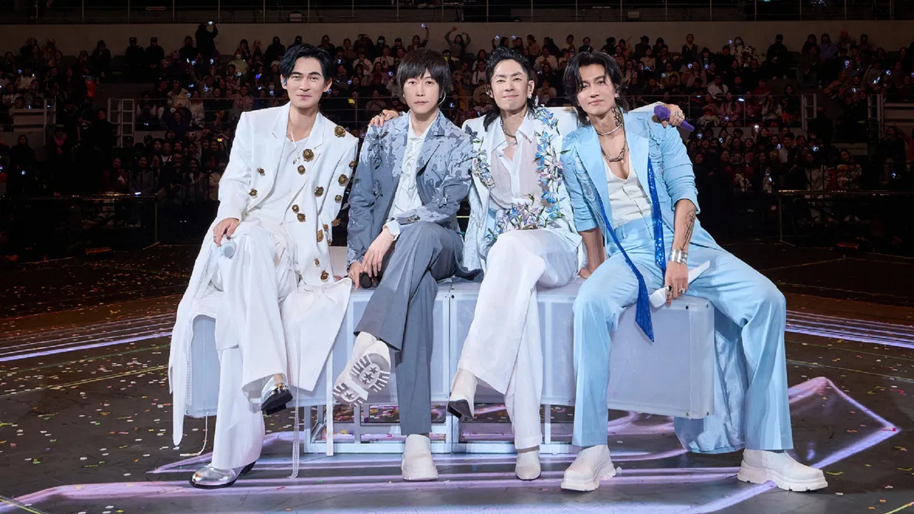 周渝民（左起）、阿信、吳建豪、言承旭《F✦FOREVER 恆星之城巡迴演唱會》在中國如火如荼進行中。翻攝相信音樂微博