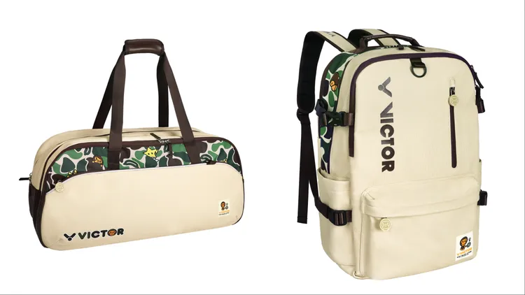 VICTOR x BABY MILO STORE聯名矩形包（左） 2680元、後背包（右）2280元。品牌提供