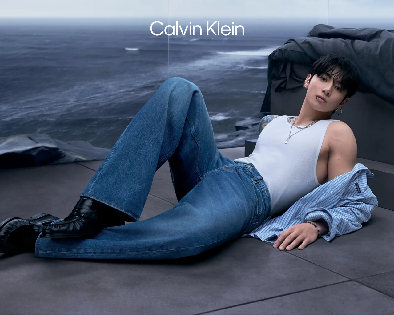 柾國拍攝Calvin Klein春季大片。品牌提供