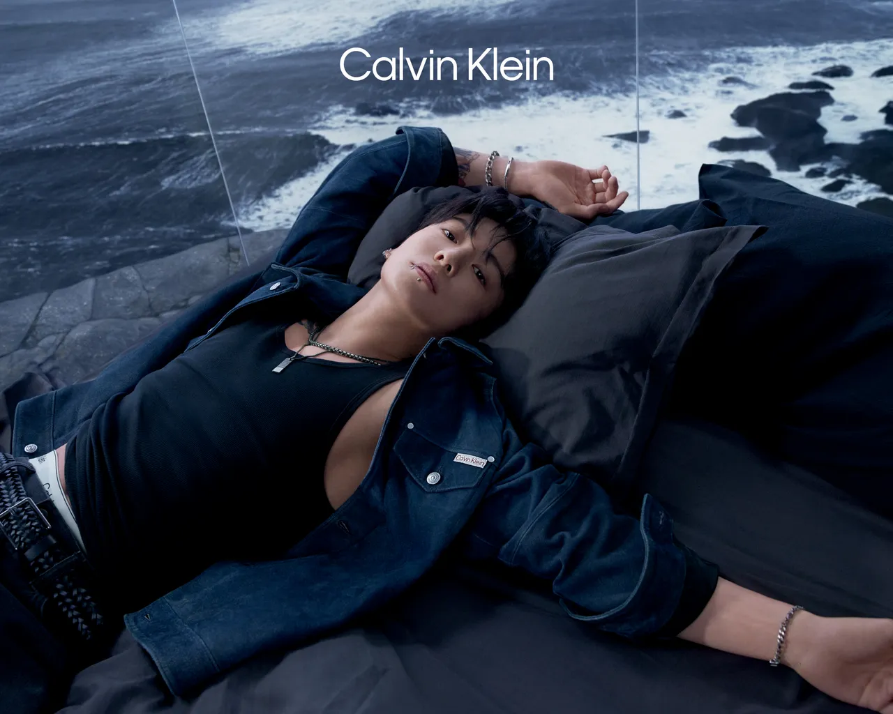 柾國拍攝Calvin Klein春季大片。品牌提供