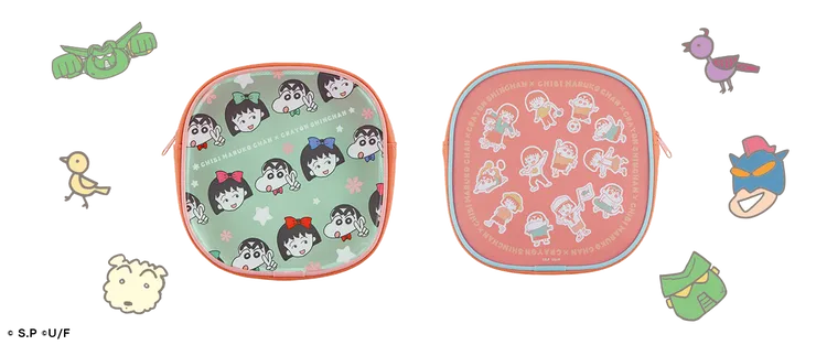 刊載《櫻桃小丸子》的漫畫雜誌《Ribon》5月號附贈聯名收納包。翻攝chibimaru.tv