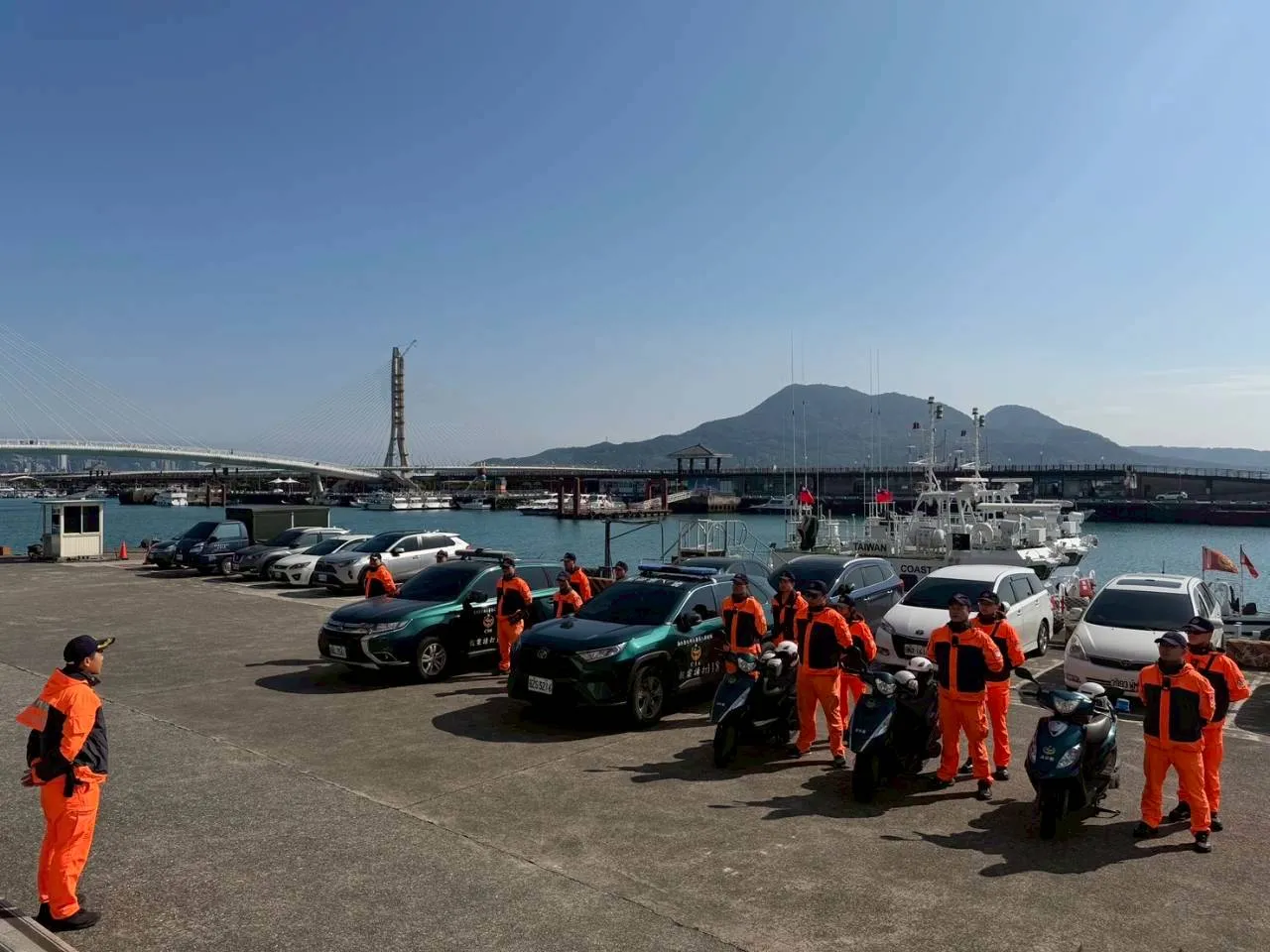 新北淡水地區威力掃蕩。翻攝畫面