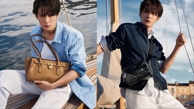 檀健次接連演繹棕色款Hamilton Bag、Bryant相機包。品牌提供