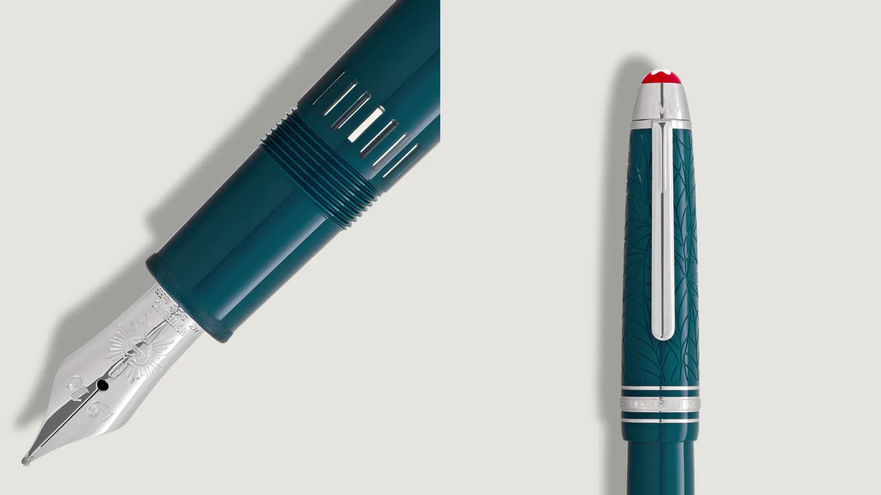 MONTBLANC大師傑作系列羅密歐珍貴樹酯LeGrand鋼筆，4萬9600元。品牌提供