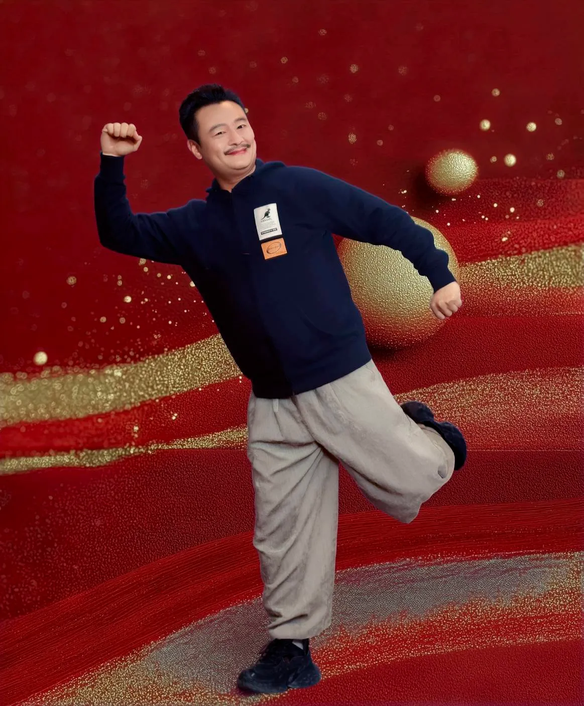 林佑星回老家餐廳當活招牌。三立提供