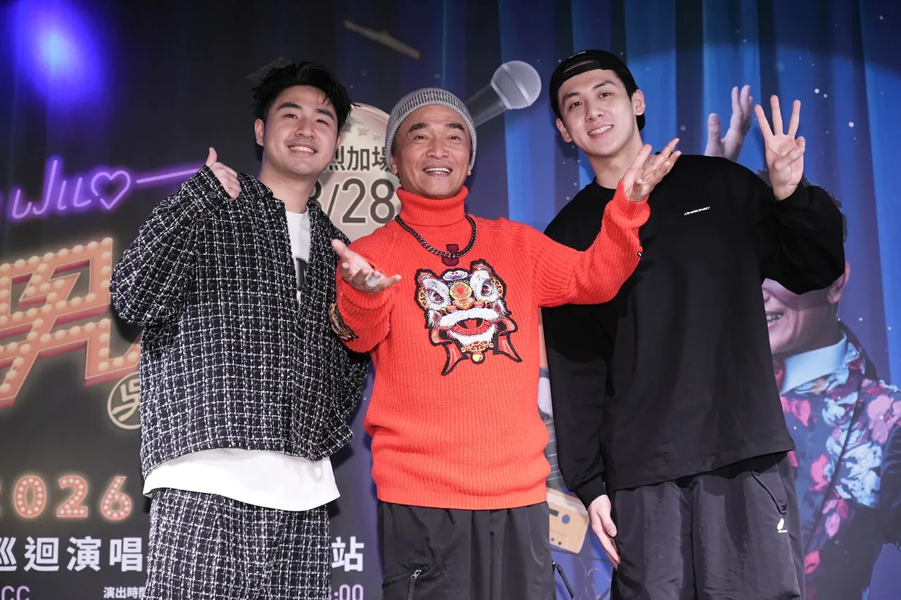 吳宗憲（中）透露演唱會將結合脫口秀。彭欣偉攝