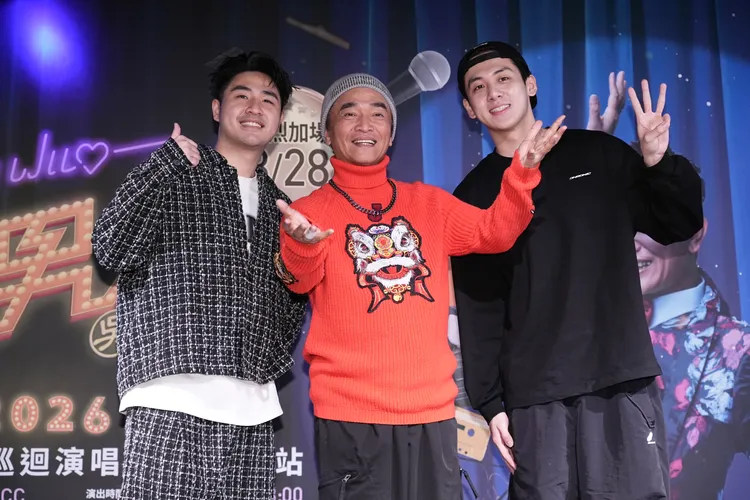 吳宗憲（中）透露演唱會將結合脫口秀。彭欣偉攝